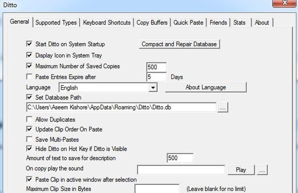 Copy buffer. Clip Size.