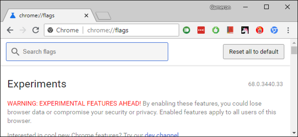 Префикс для Chrome. Chrome://Flags. Вторая страница гугла.