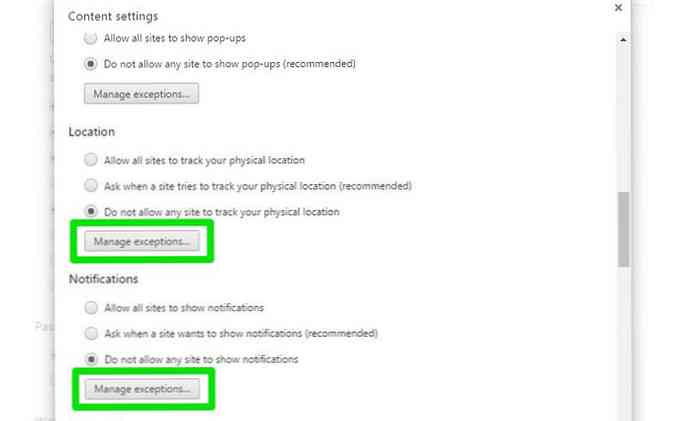 Setting content notifications
