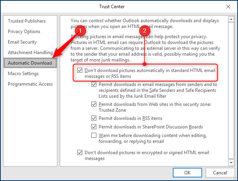 Outlook не грузит картинки