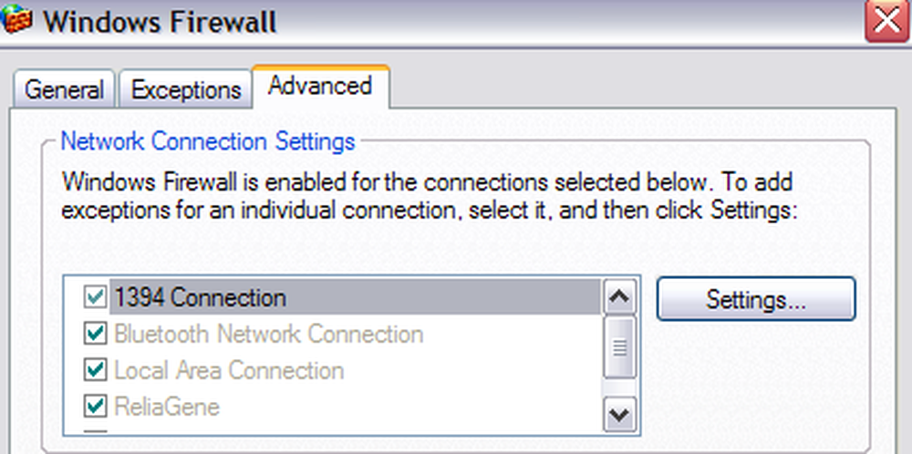Generic exception. Exception Network