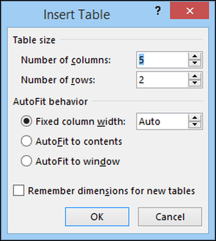 Table insert