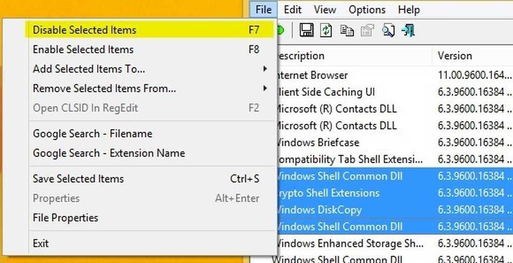 Add on item. Windows Shell Extension. Disables 2. Enable 3f