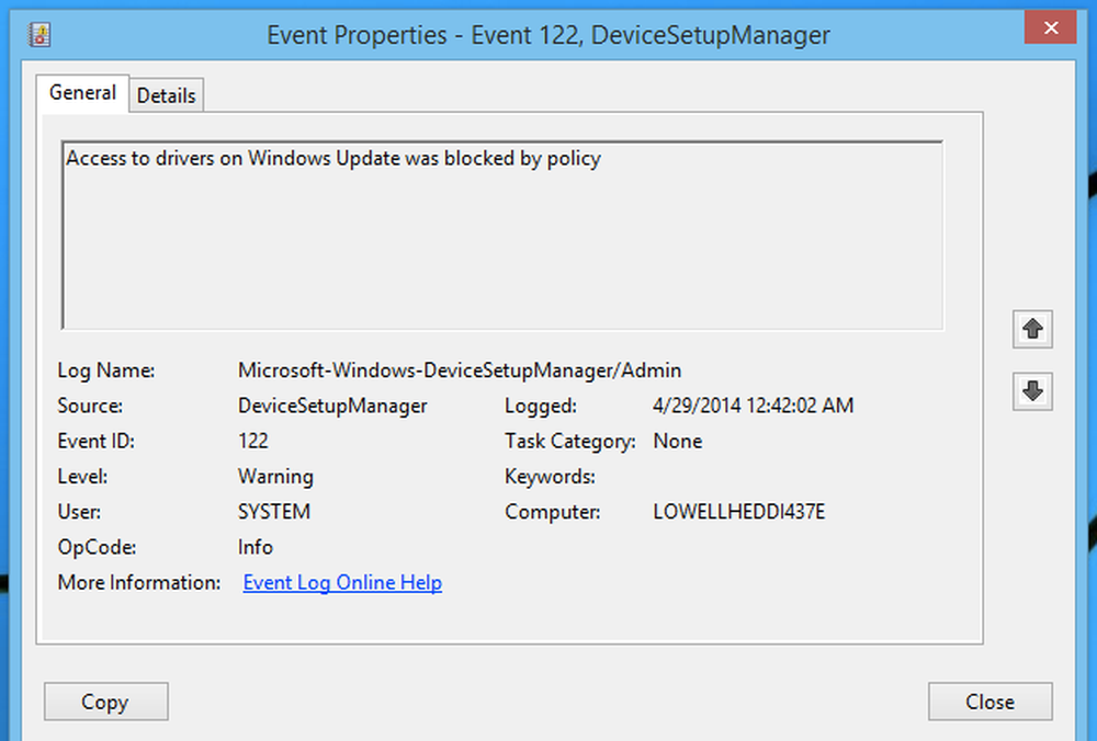 Event property. Event properties. Microsoft-Windows-Devicesetupmanager/admin.