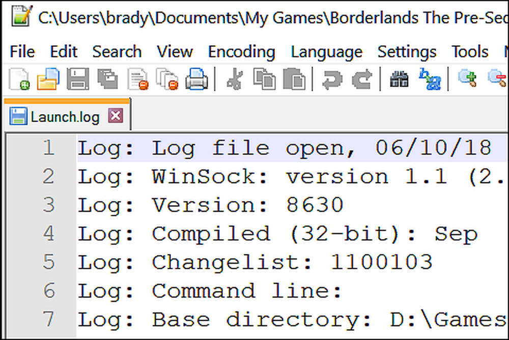 Log file txt