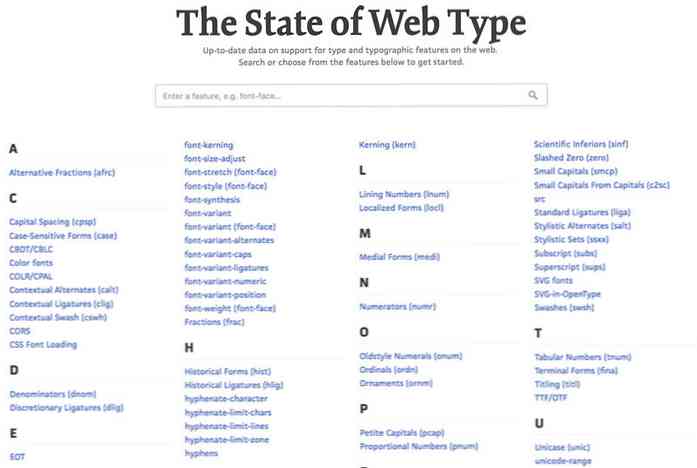 Web type. Stretch font