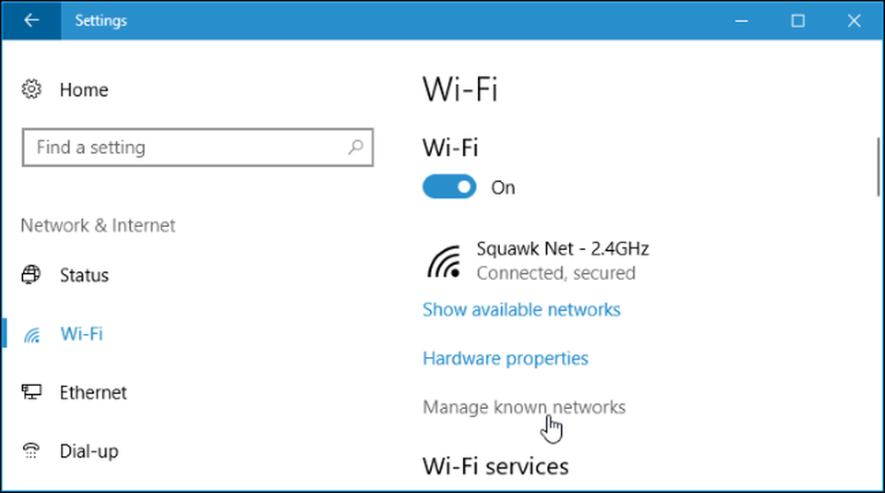 Internet status