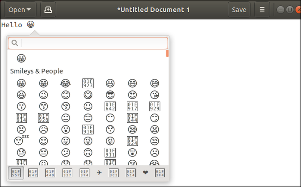 Hello open. Ubuntu Emoji.