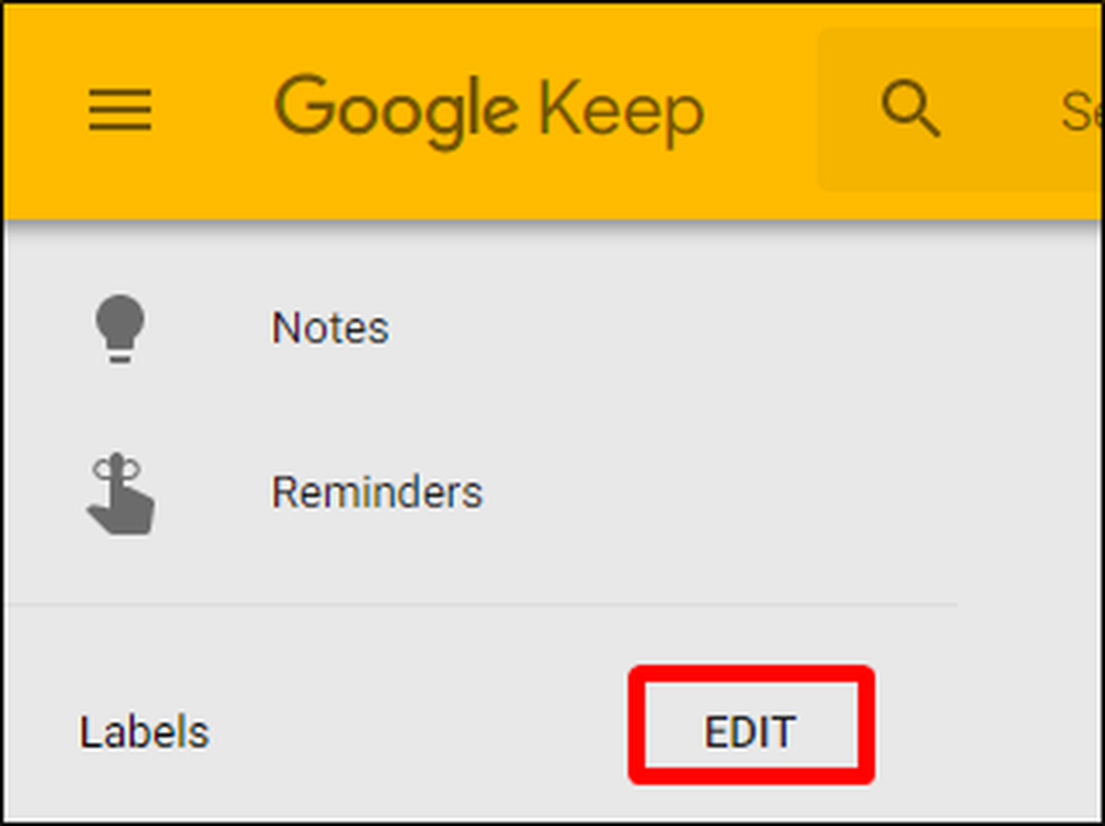 Without notes. Google keep Labels. Keep menu.