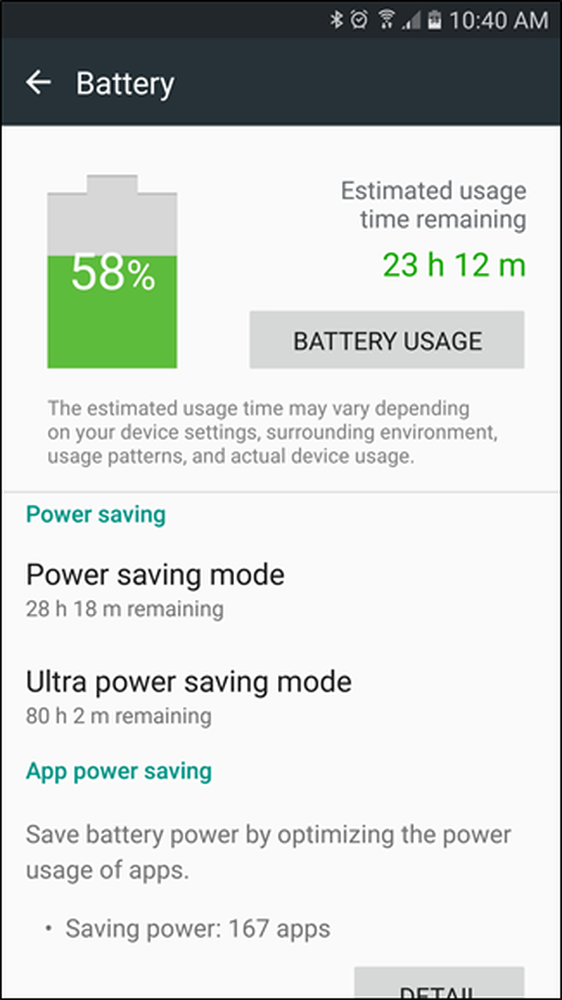 Remaining battery. Estimated time remaining. Battery remaining time. Show Battery estimate.