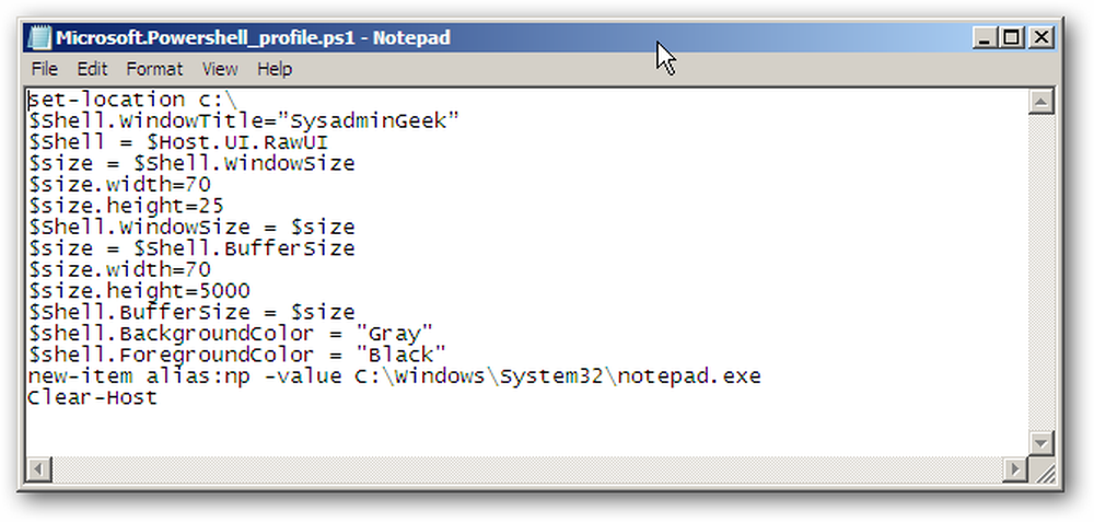 Powershell profile
