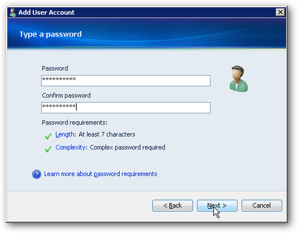 Password requirements. User Manager account Windows 10. Net user add user.