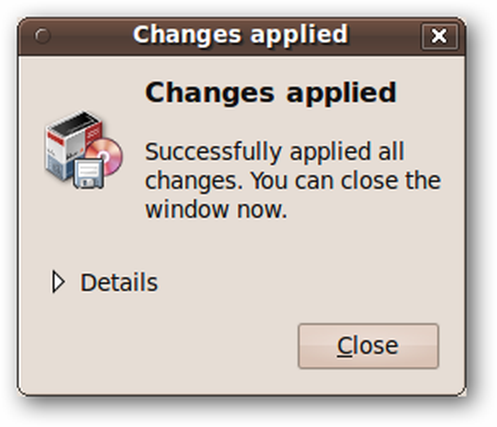 Changes applied