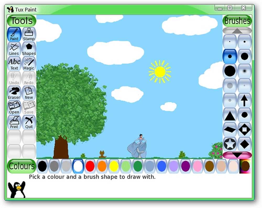 Как рисовать в tux paint