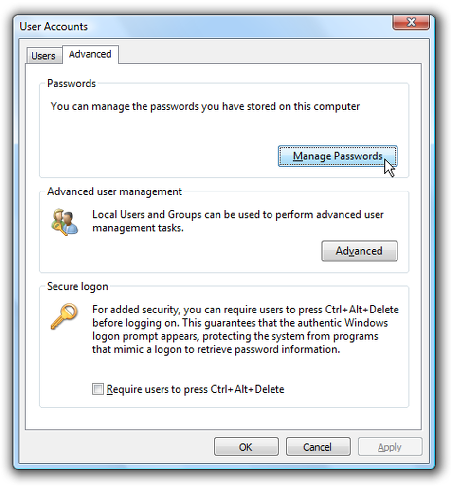 Userpasswords2. Windows Security Logon program. Windows 7 userpasswords2.