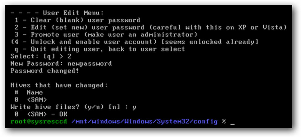 Забыл пароль линукс