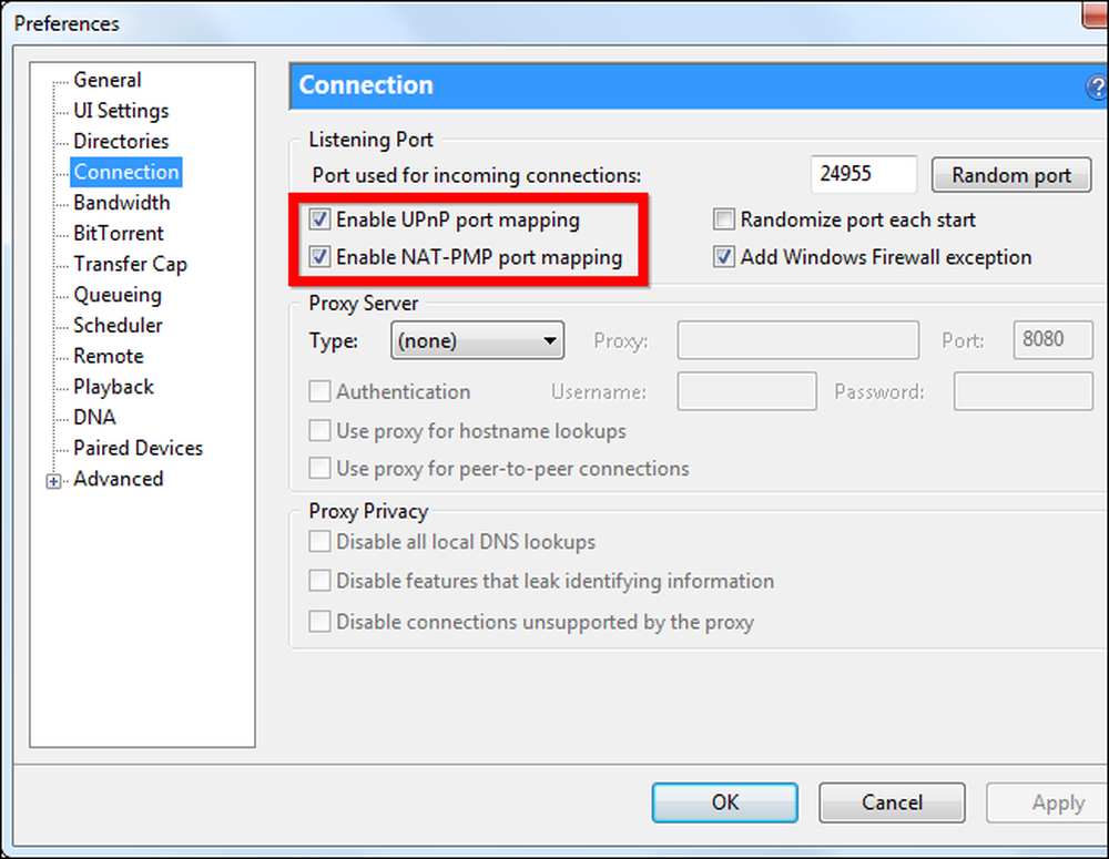 Connection settings. Incoming connection. Power disable feature. Advance your connect