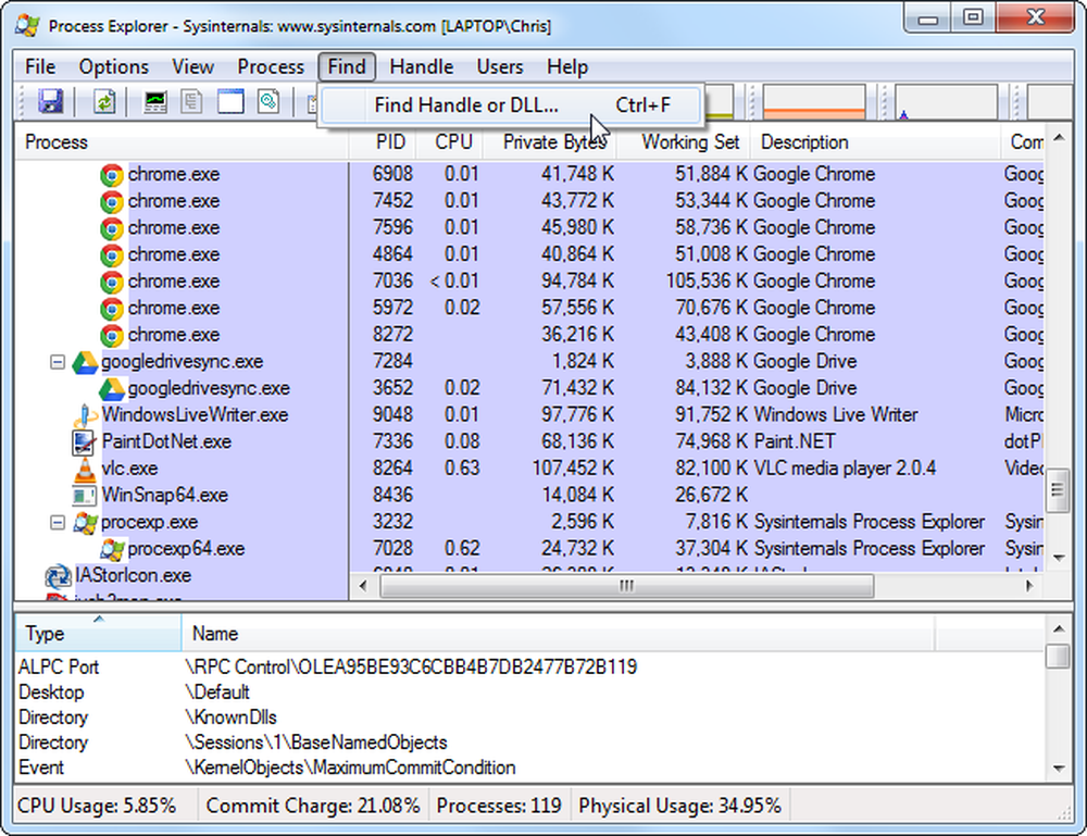 Диспетчер задач Sysinternals. Procexp64. Windows ALPC что это. Заменить стандартный диспетчер задач на process Explorer.