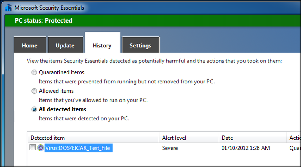 Detected items. Антивирус Security Essentials. Microsoft Security Essentials. EICAR-Test-file. EICAR REXWAIN.