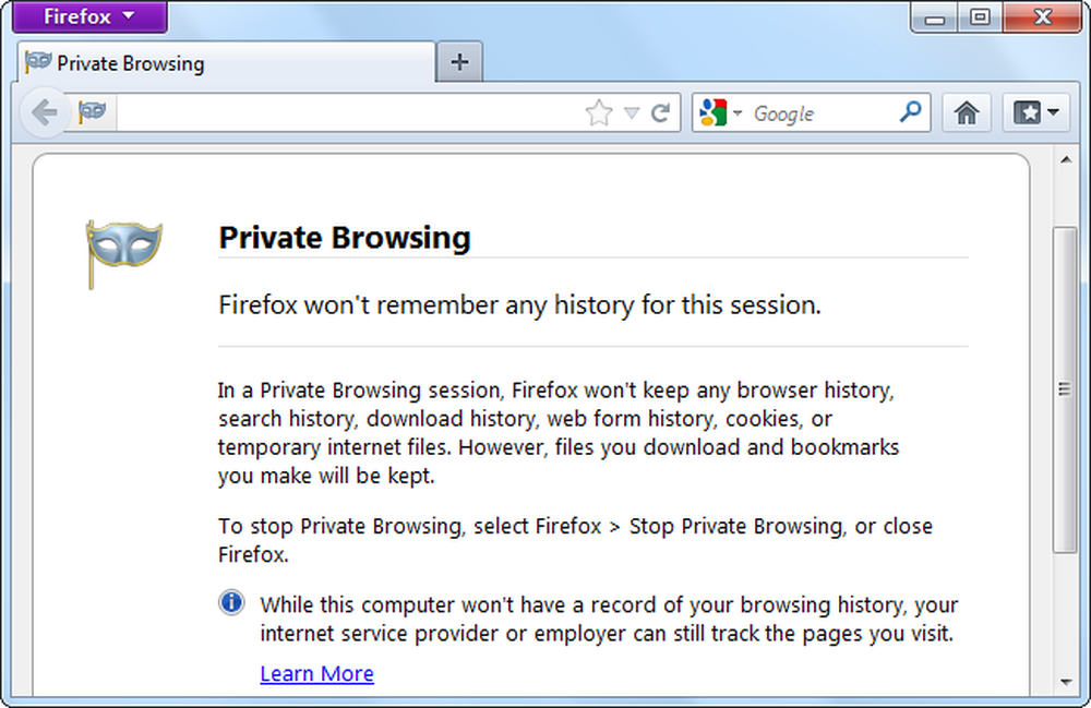 Browser session. Гугл приват