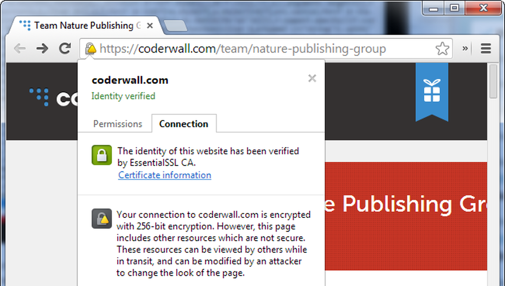Verify connection. Mixed content в Chrome. Coderwall. NPG рекомендуется