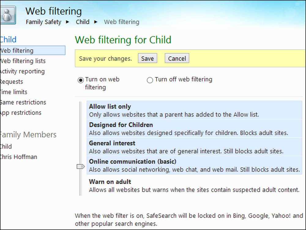 Web allow