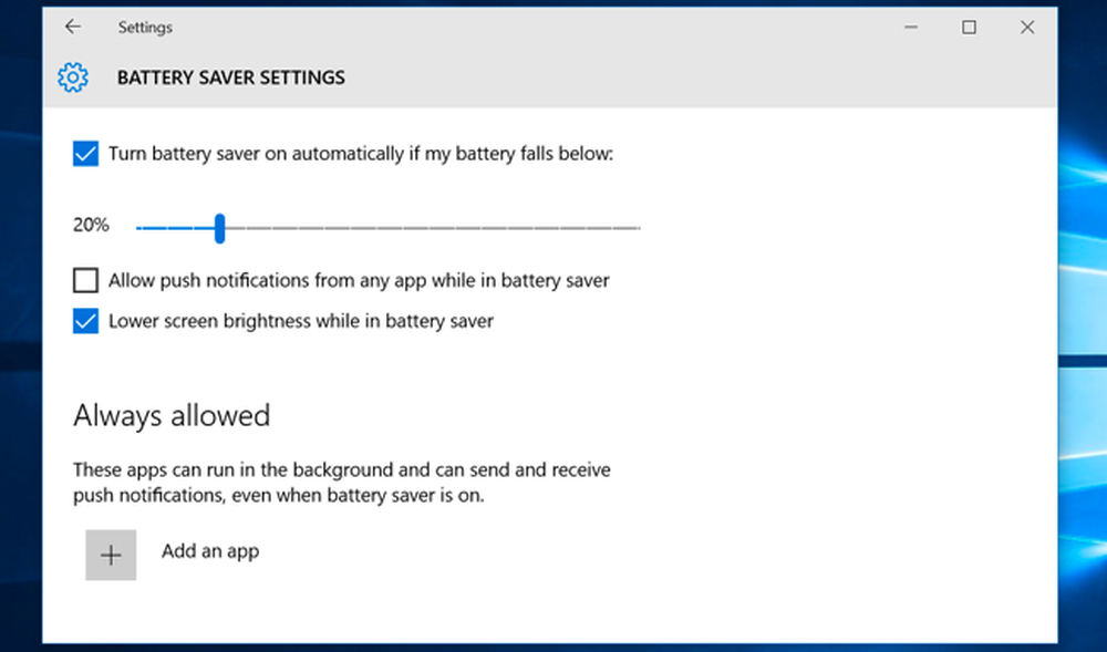 Battery settings. Lowering the Screen.