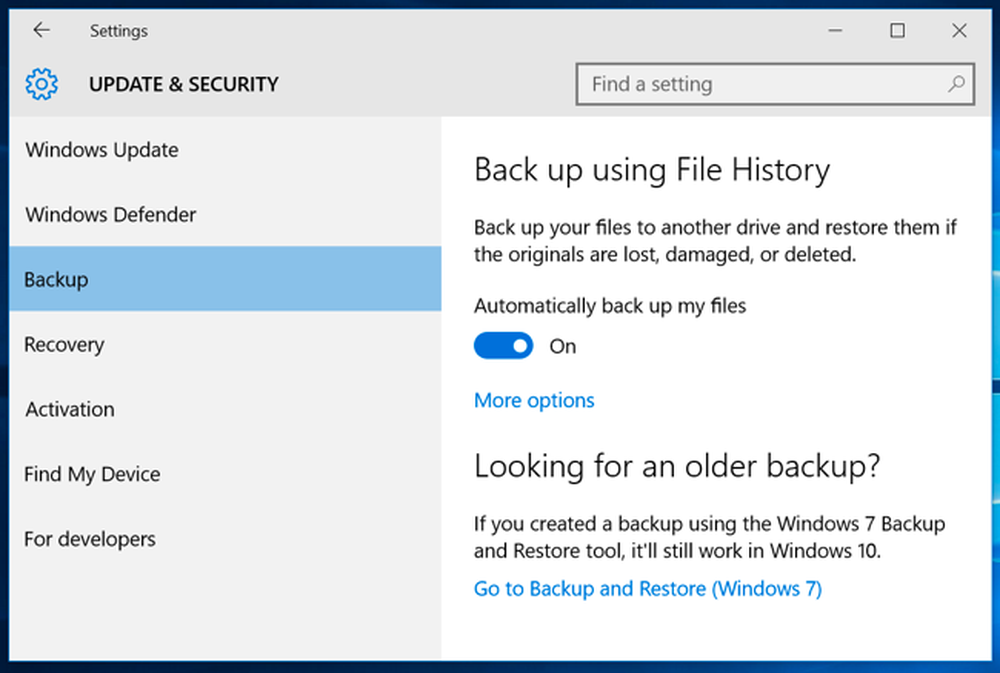 Security update. Refresh settings. How can they restore the file Backup?