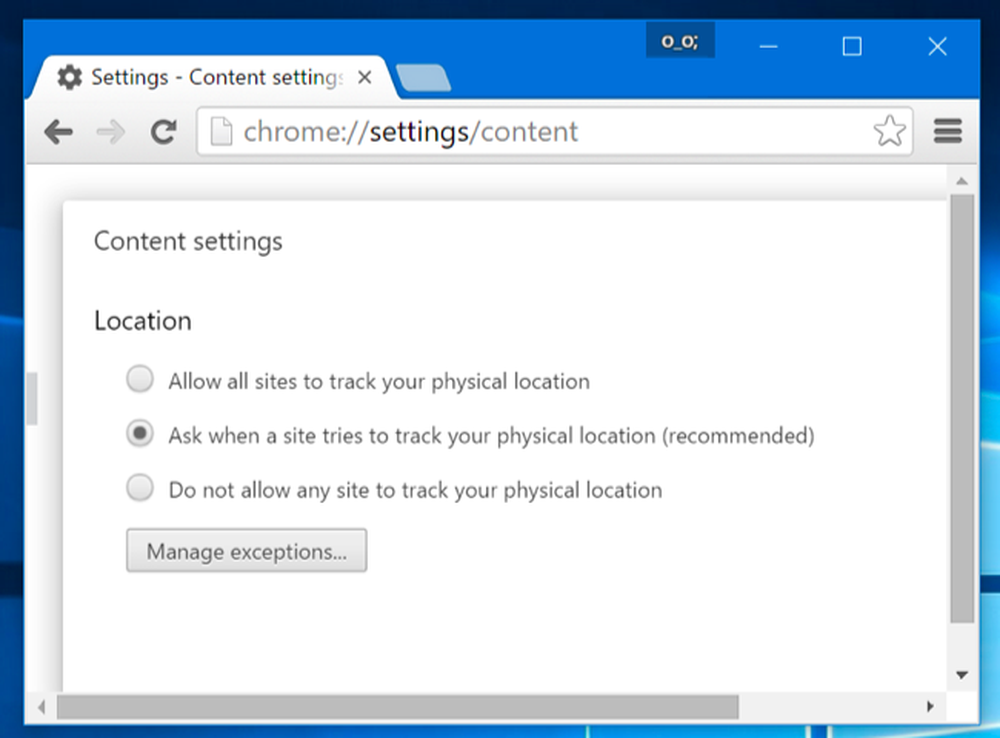 Setting content