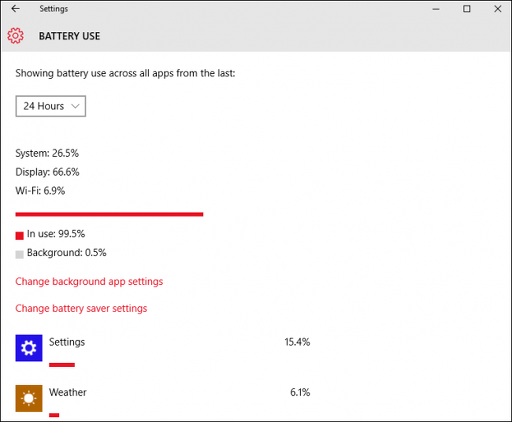 Battery settings