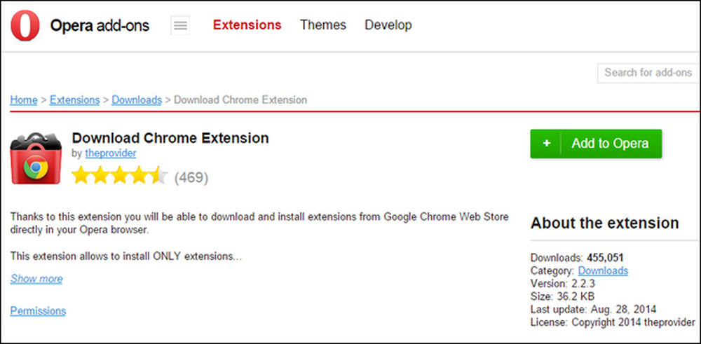 Opera chrome extensions