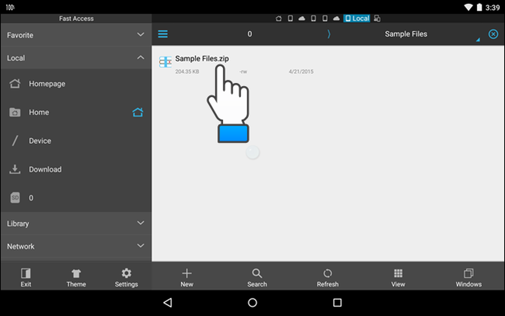 Abrir zip android