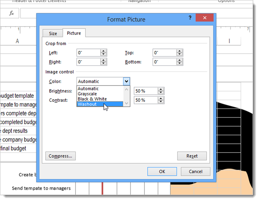 Excel рисунок на задний план