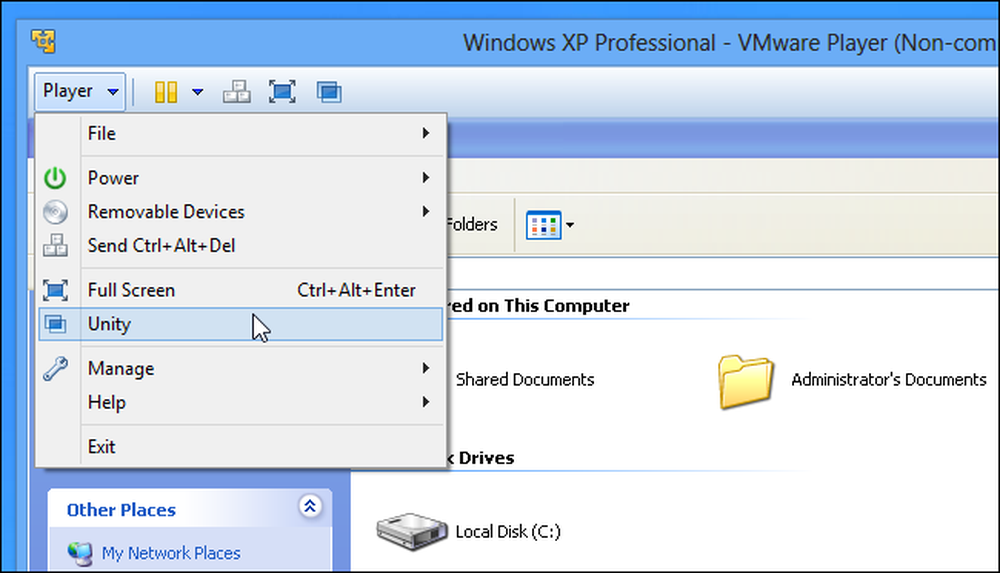 VMWARE Player на Windows XP. Everything windows
