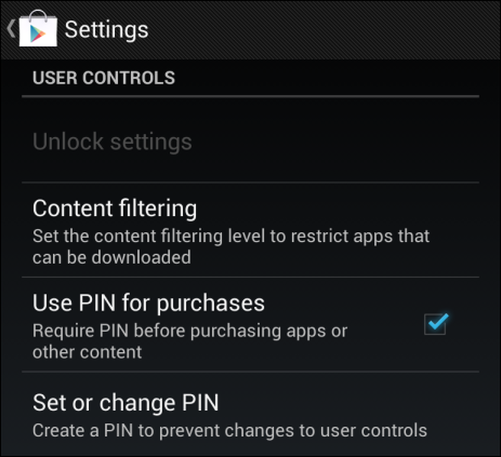 Setup unlock