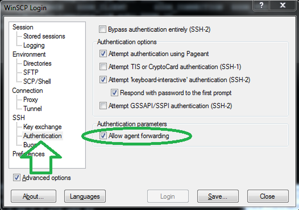 Параметры ключ. WINSCP SSH Key. Bluetooth SSH auth