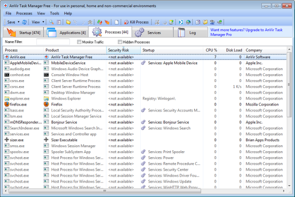 Service host process