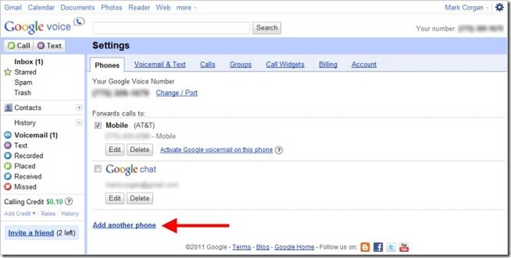 Звонок Google Voice. Google call