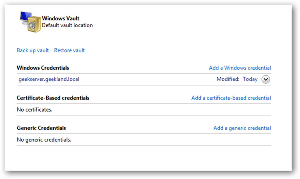 Request credentials