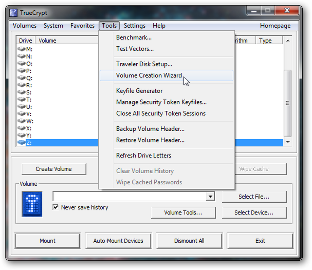 Сделать опцию. TRUECRYPT. Create Volume menu. Restoration Volume Letter.