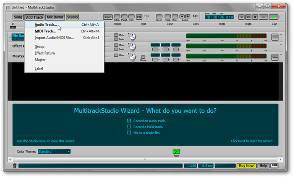 MULTITRACKSTUDIO 8.1.1. Multitrack Studio. Track windows