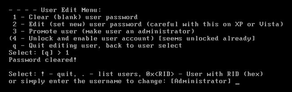 Clear users. Сброс пароля Windows 7. Сброс пароля Windows 7 без установочного диска. Offline NT password and Registry Editor.