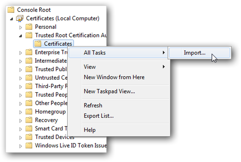 Root certificate