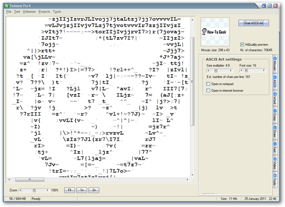Конвертировать картинку в ascii