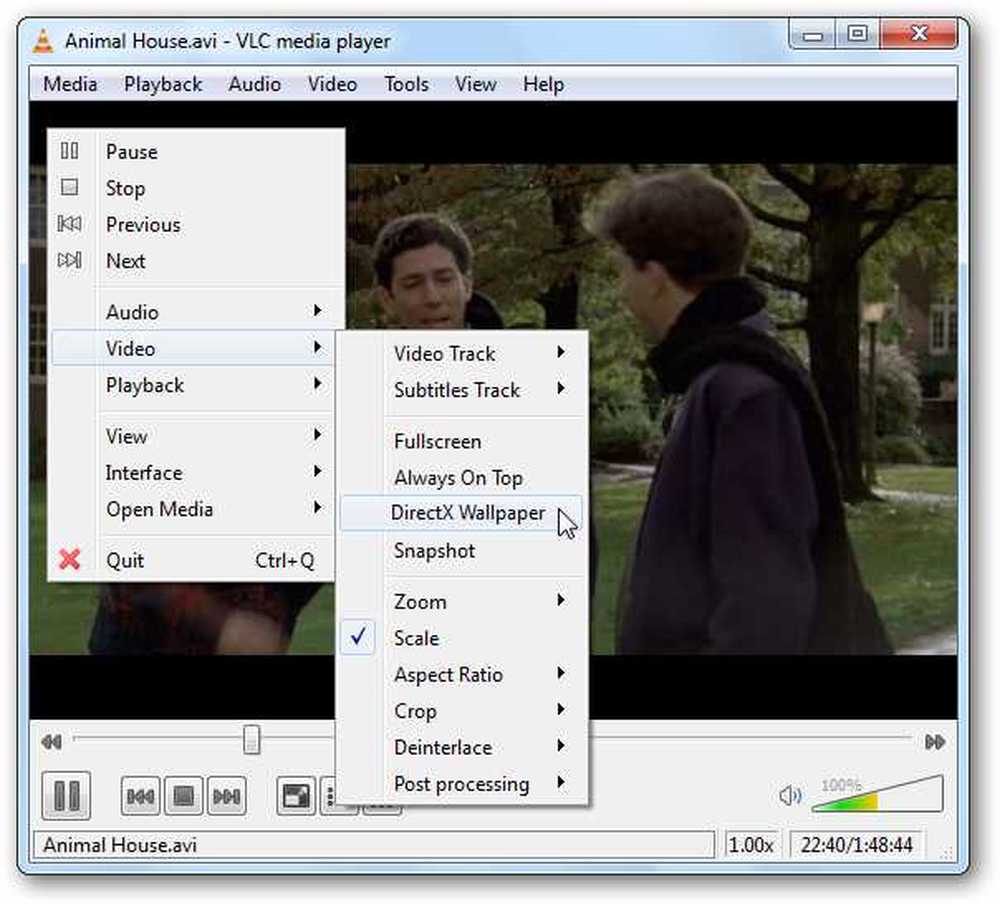 Как поставить видео обои с помощью VLC.