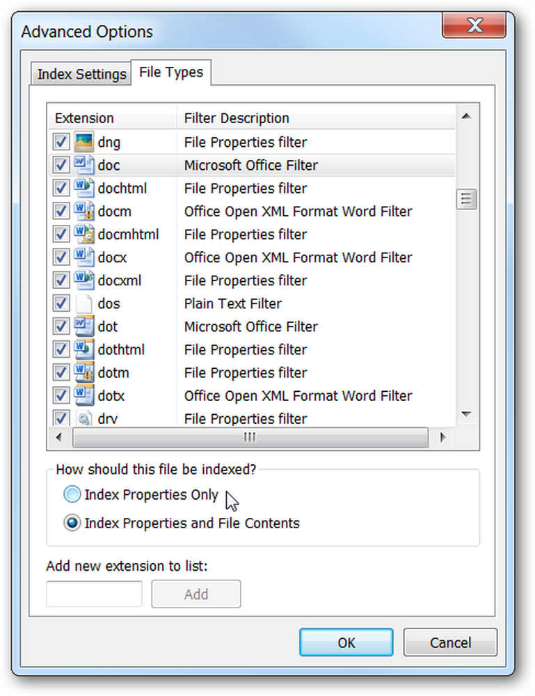 Index property